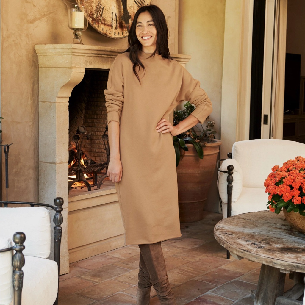Frank & Eileen Elegant Tan Women's Dress